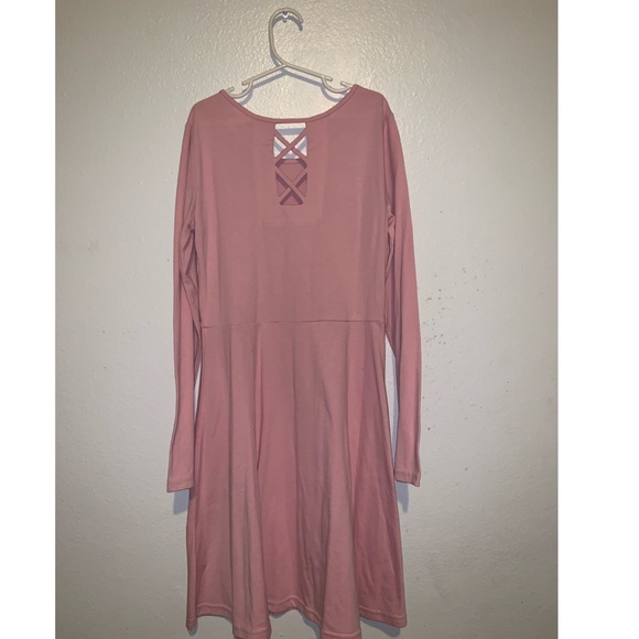 PINK LONG SLEEVE DRESS - Picture 2 of 2